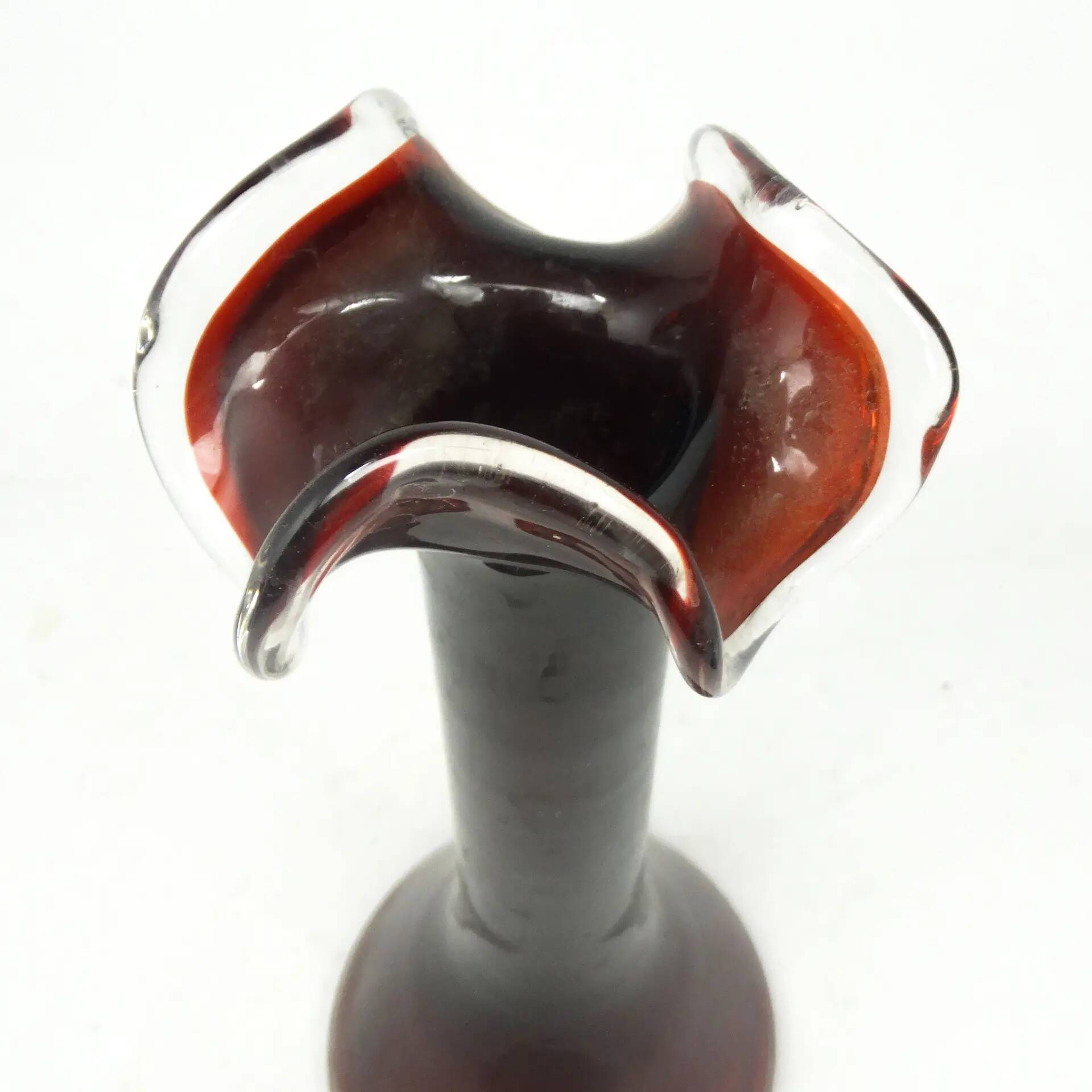 Mid-century modern vase, glass, Poland, 1970s