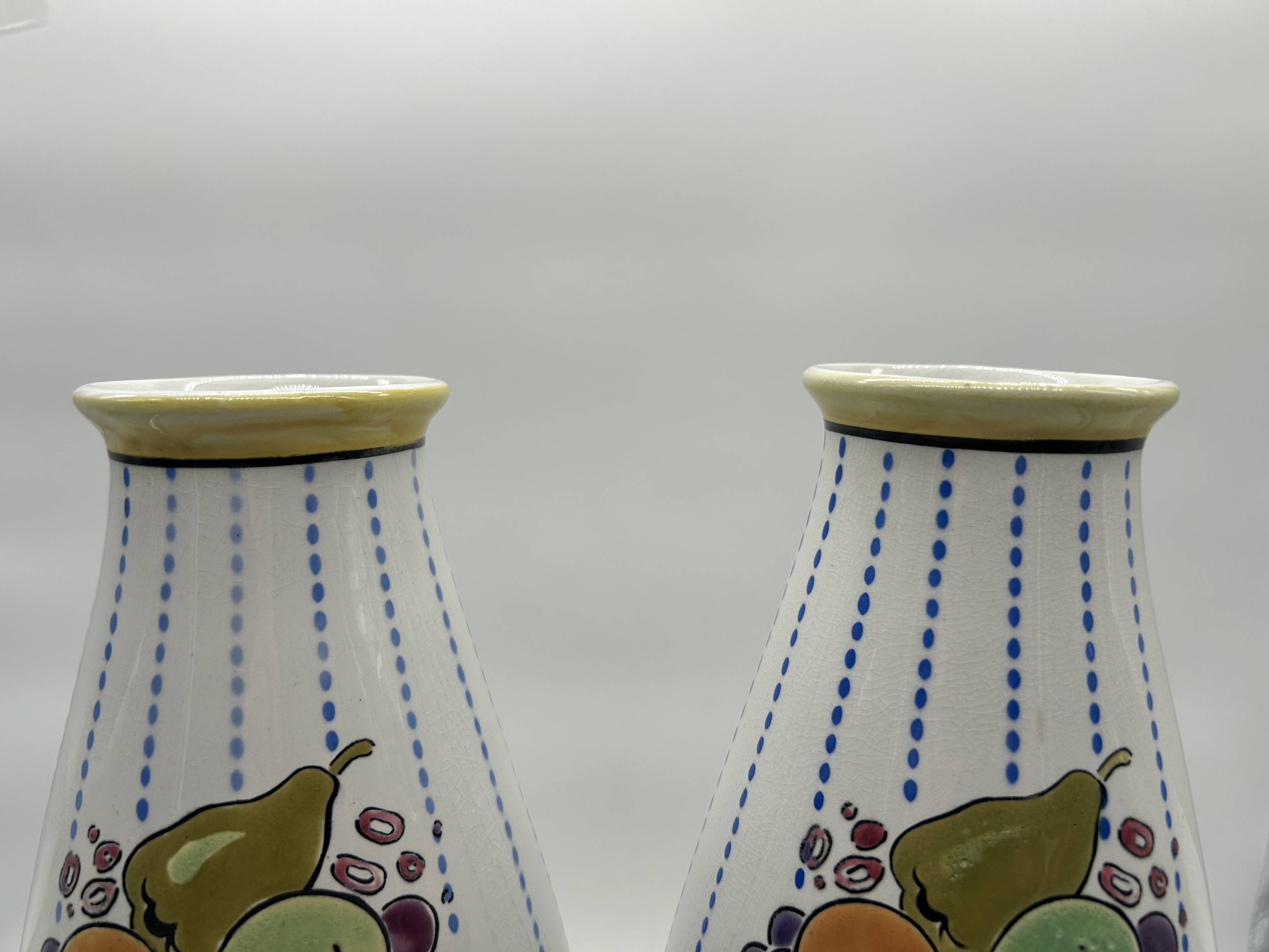 Paire de vases art deco - boch freres
