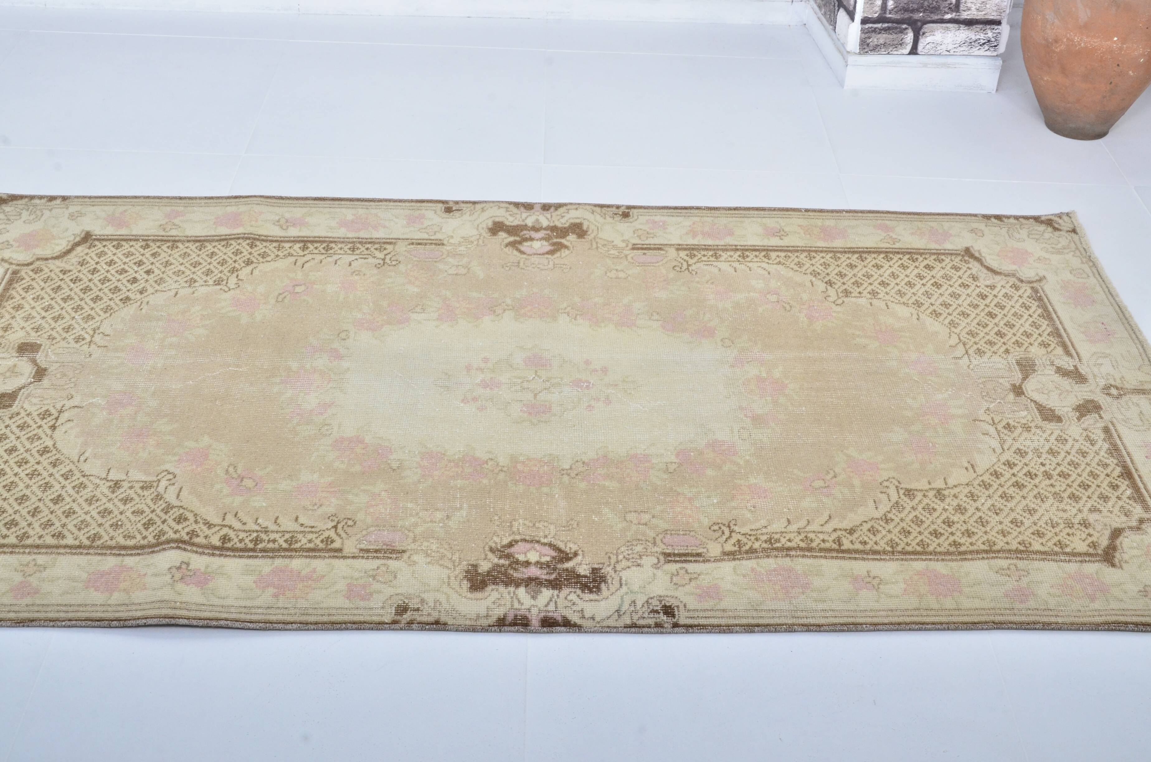 Tapis Oushak vintage aux couleurs douces, référence 3298
