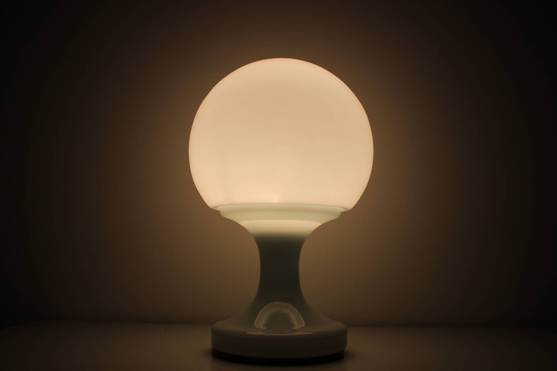 All Glass Table Lamp by Valasske Mezirici, 1960s, Czechoslovakia