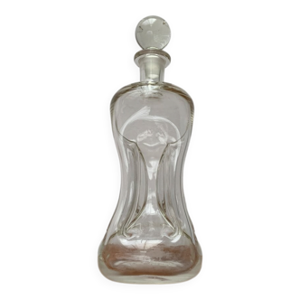 Large vintage Danish glass bottle Kluk Kluk from Holmegaard, 1970s.