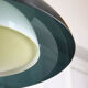 Italian green space age pendant lamp in plexiglass, 70s