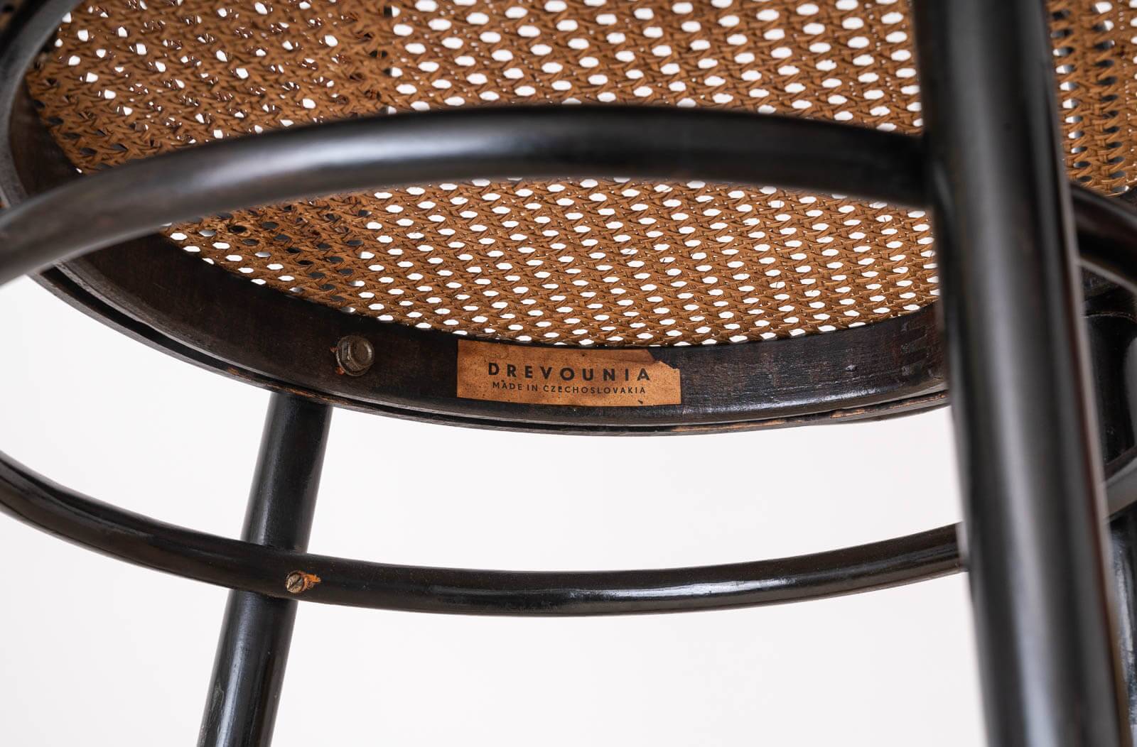 Set of 4 Thonet dining chairs by Drevounia, model 210, Czechoslovakia, 1960s