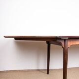 Table de repas extensible danoise en Palissandre, modèle 54 par Gunni Omann