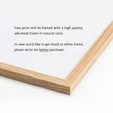 Framed female figure giclee art print 50x70cm