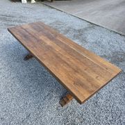 Table monastère en chêne massif,  243cm de L