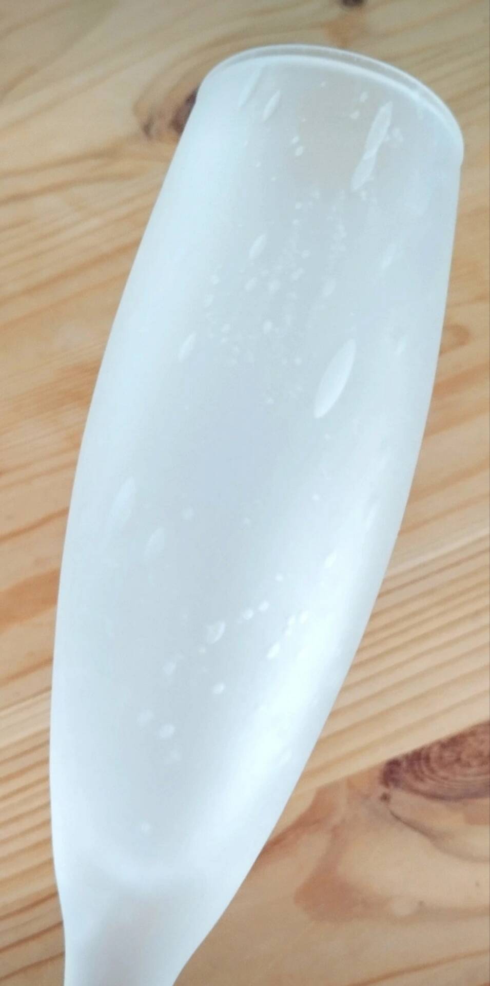 Lot of frosted bubble glass champagne flutes from Biot glassware.