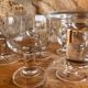 Set of 6 thick stemmed glasses