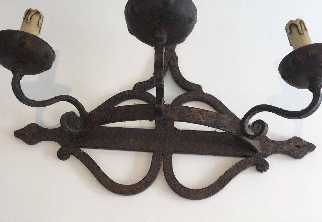 Large Wrought Iron Wall Light