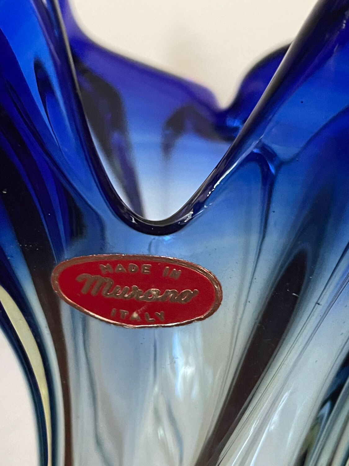 Vintage Murano twisted vase
