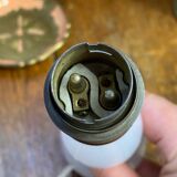 Glass and brass lamp