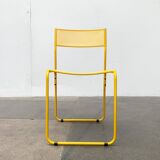 Italian perforated metal chair from the mid-century space age, 1960s.