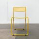 Chaise métallique perforée italienne de l'âge spatial du milieu du siècle, années 1960