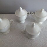 4 Porcelain cream jars