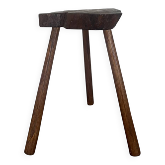 Brutalist antique tripod stool