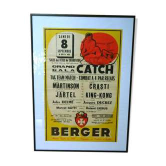 Wrestling poster 'Grand Gala Catch' of the 1950s