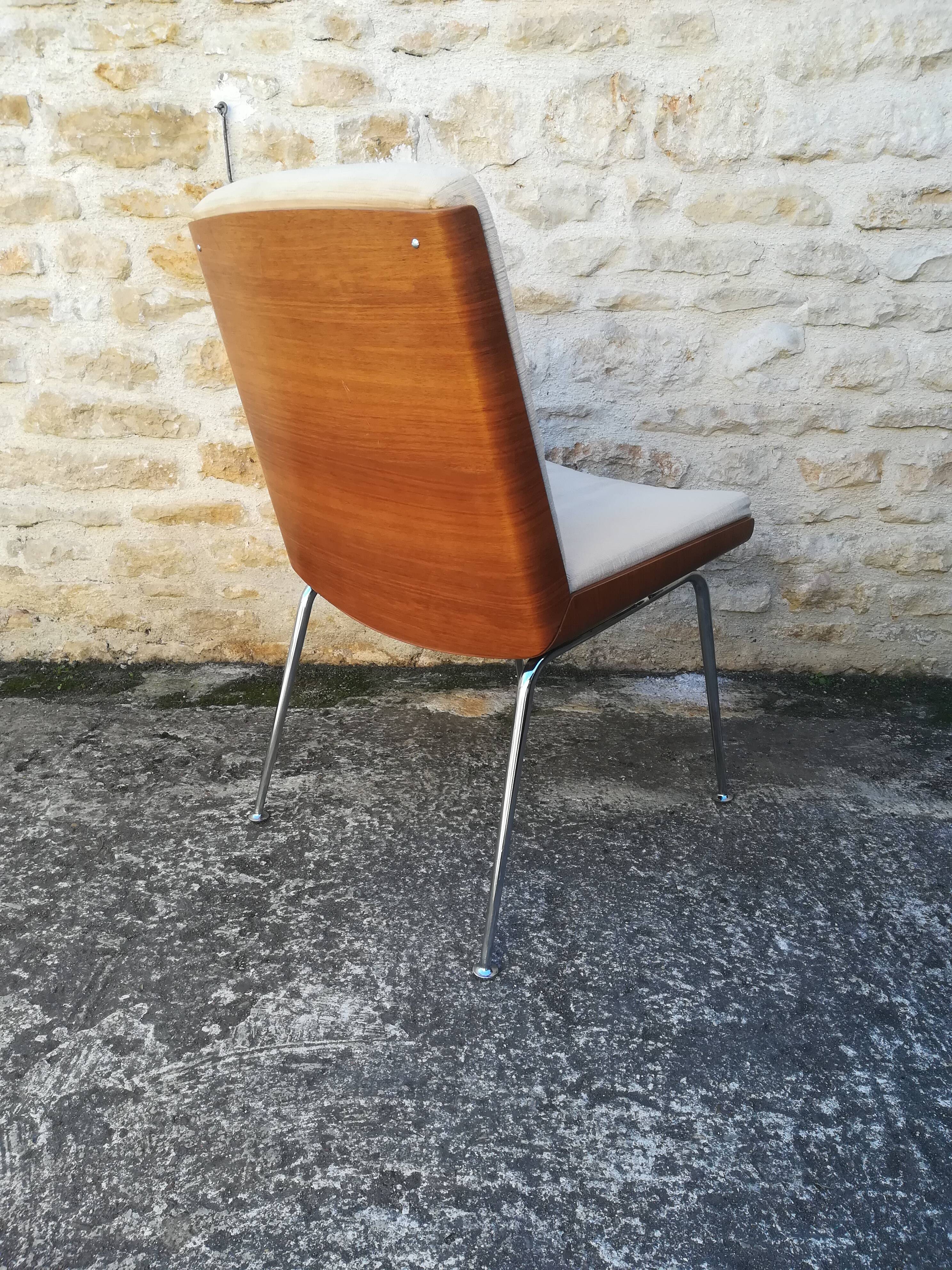 Wooden and fabric shell chairs