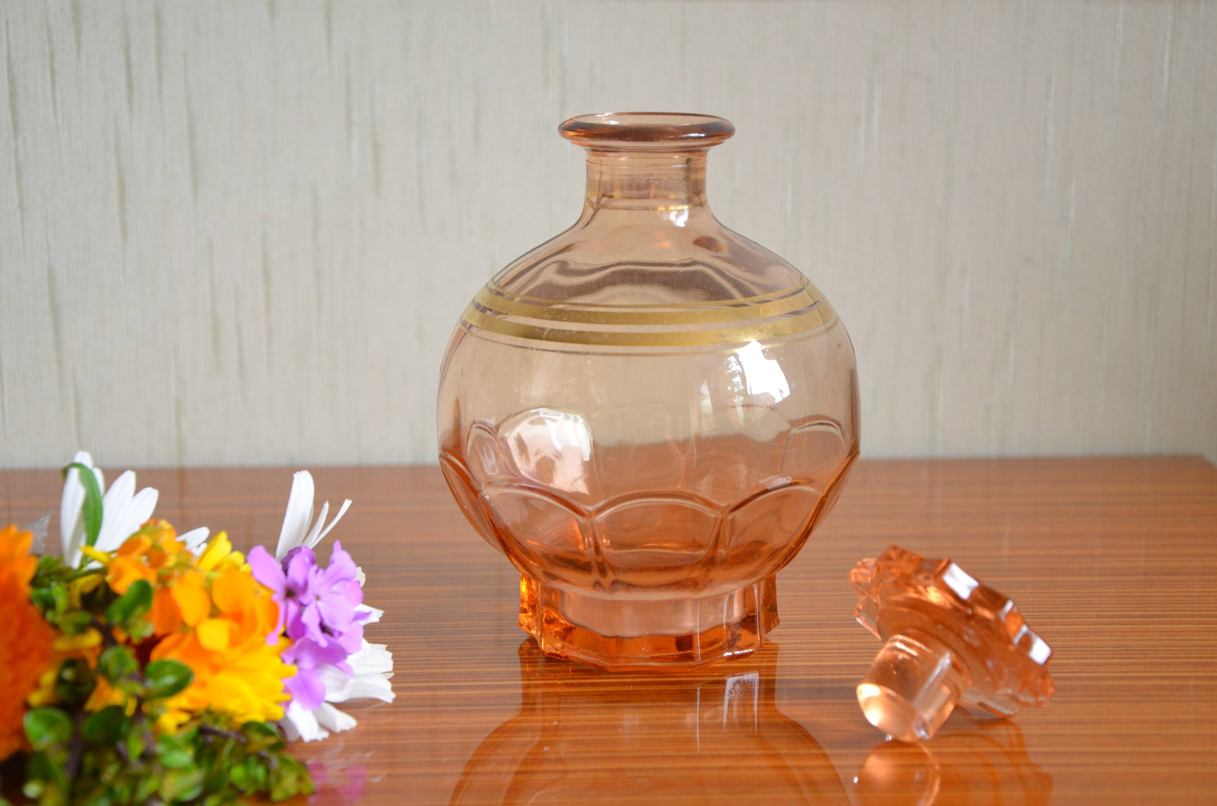 Art Deco pink carafe