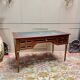 Flat desk in mottled mahogany, Louis XVI style, 19th century