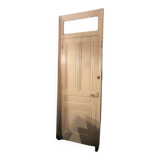 Haussmannian door 83x220.5cm with an old glazed transom frame.