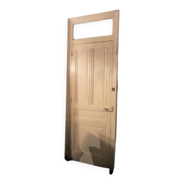 Haussmannian door 83x220.5cm with an old glazed transom frame.
