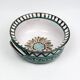 Small ear-handled bowl Robert Picault – Vallauris, sunflower decoration 1950