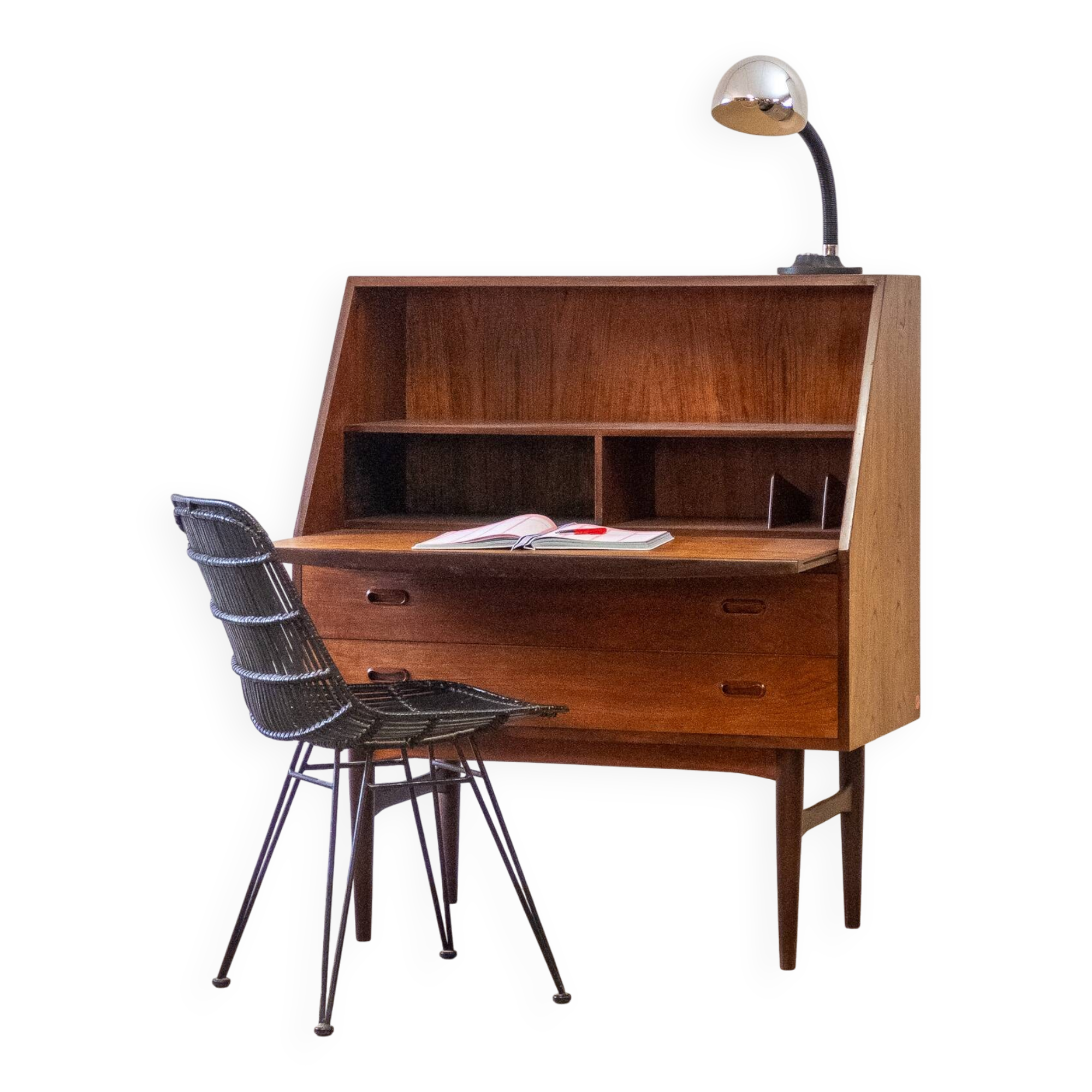 Mid century secretaire desk