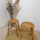 Vintage rattan stools