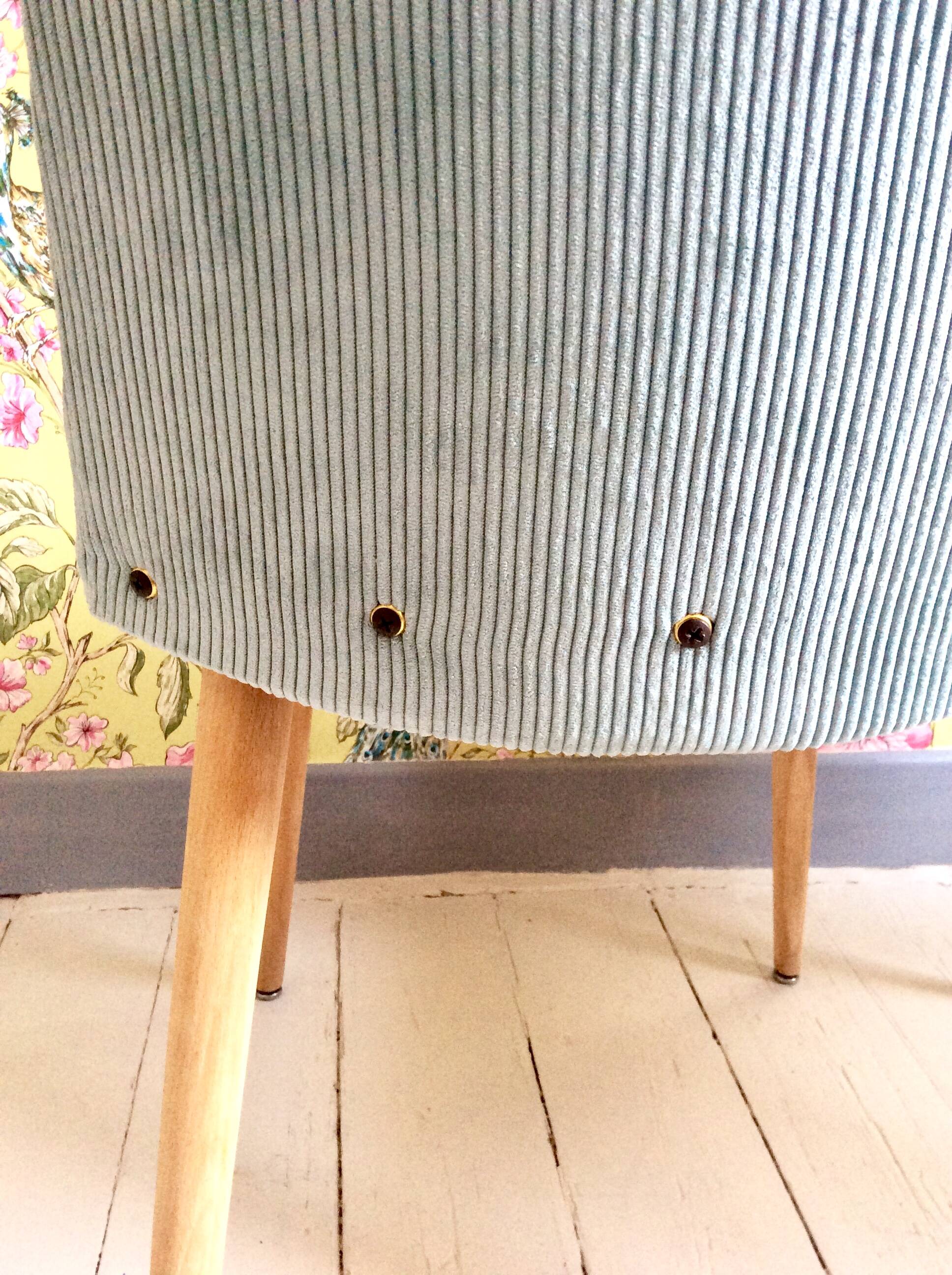 Trio of Scandinavian velvet chairs