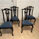 4 black lacquered chairs, 1970s