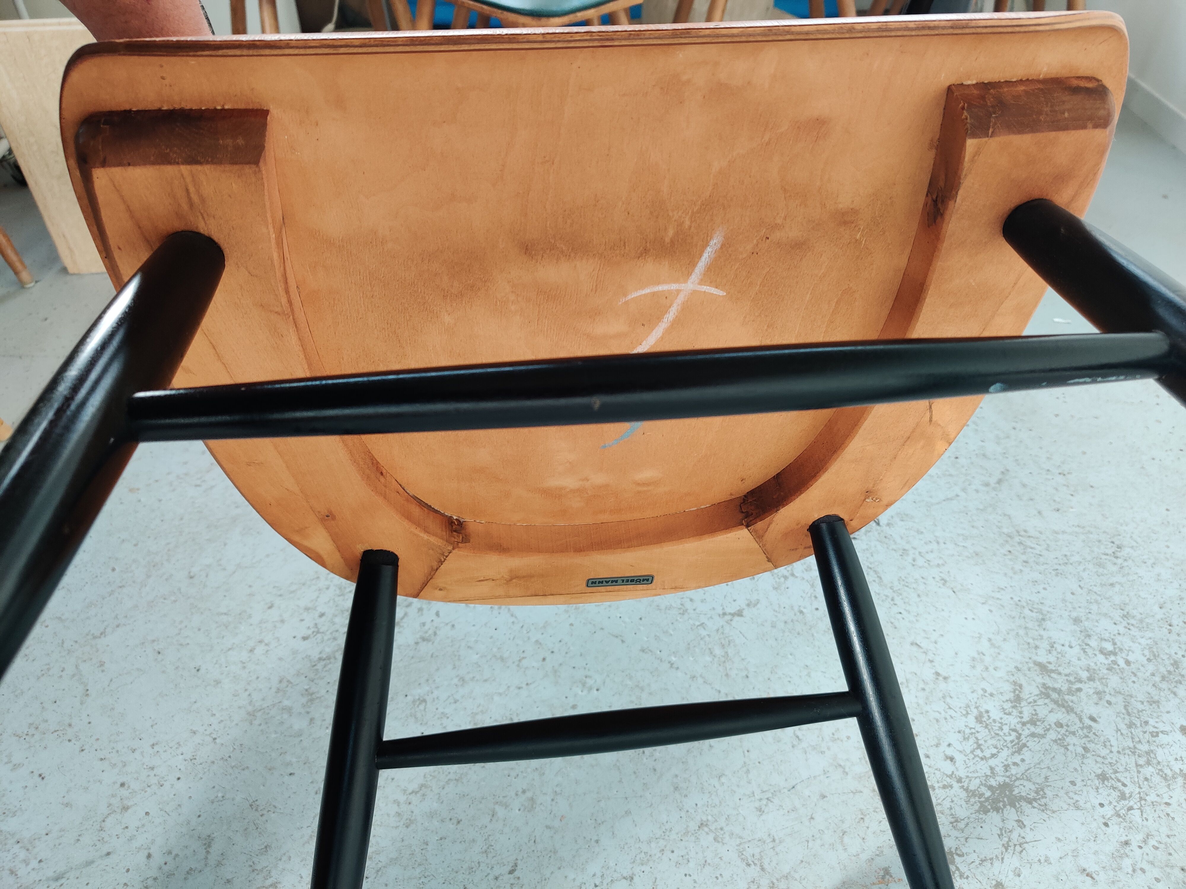 Rocking scandinavian vintage chair, 60s