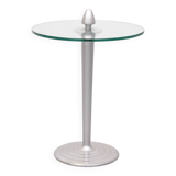 Post Modern Round Glass side table 1980s