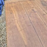 Antique rustic farmhouse table in solid oak, 19th century