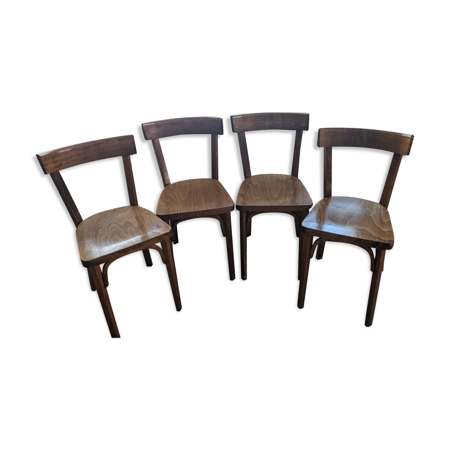 4 chairs vintage Baumann bistro
