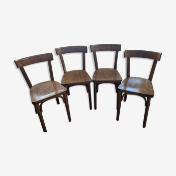 4 chairs vintage Baumann bistro