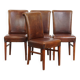 Ensemble de 4 chaises de salle à manger en cuir de mouton