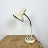 Beige industrial gooseneck table lamp, 1960s