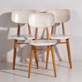 Vintage white chairs (circa 1960). 3-piece set #1