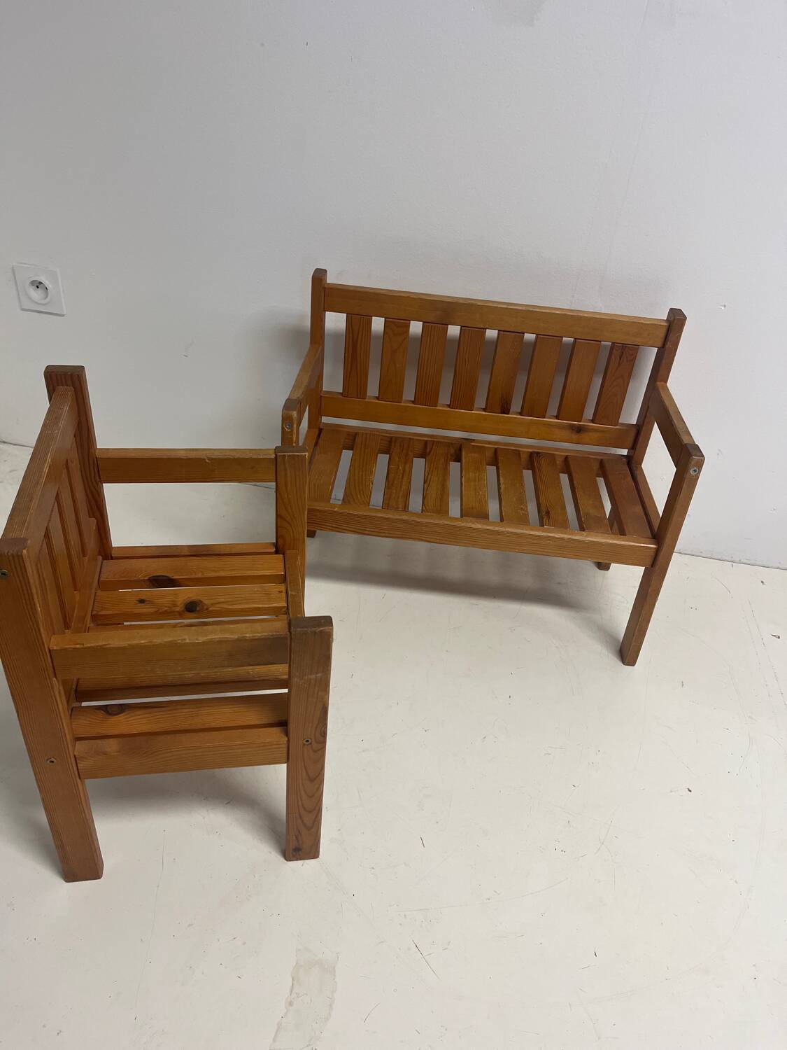Children's bench and chair