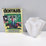 White Glass Vase "Fazzoletto" by Giorgio Berlini, Italy