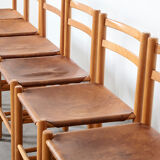 Ate van Apeldoorn Set of 6 Dining Chairs for Houtwerk Hattem 1960s