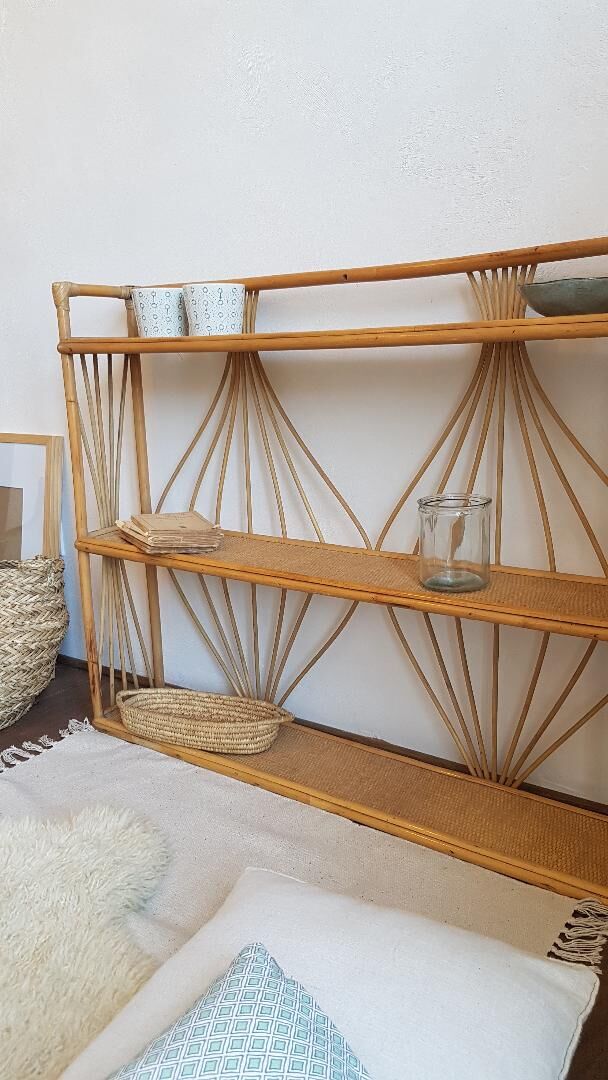 Shelves wicker vintage 100x82cm