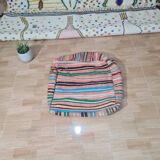 Pouf berbère bohemian fait main 60 X 60 X 25 CM