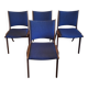 Set of 4 solid teak dining chairs, Denmark 1960s