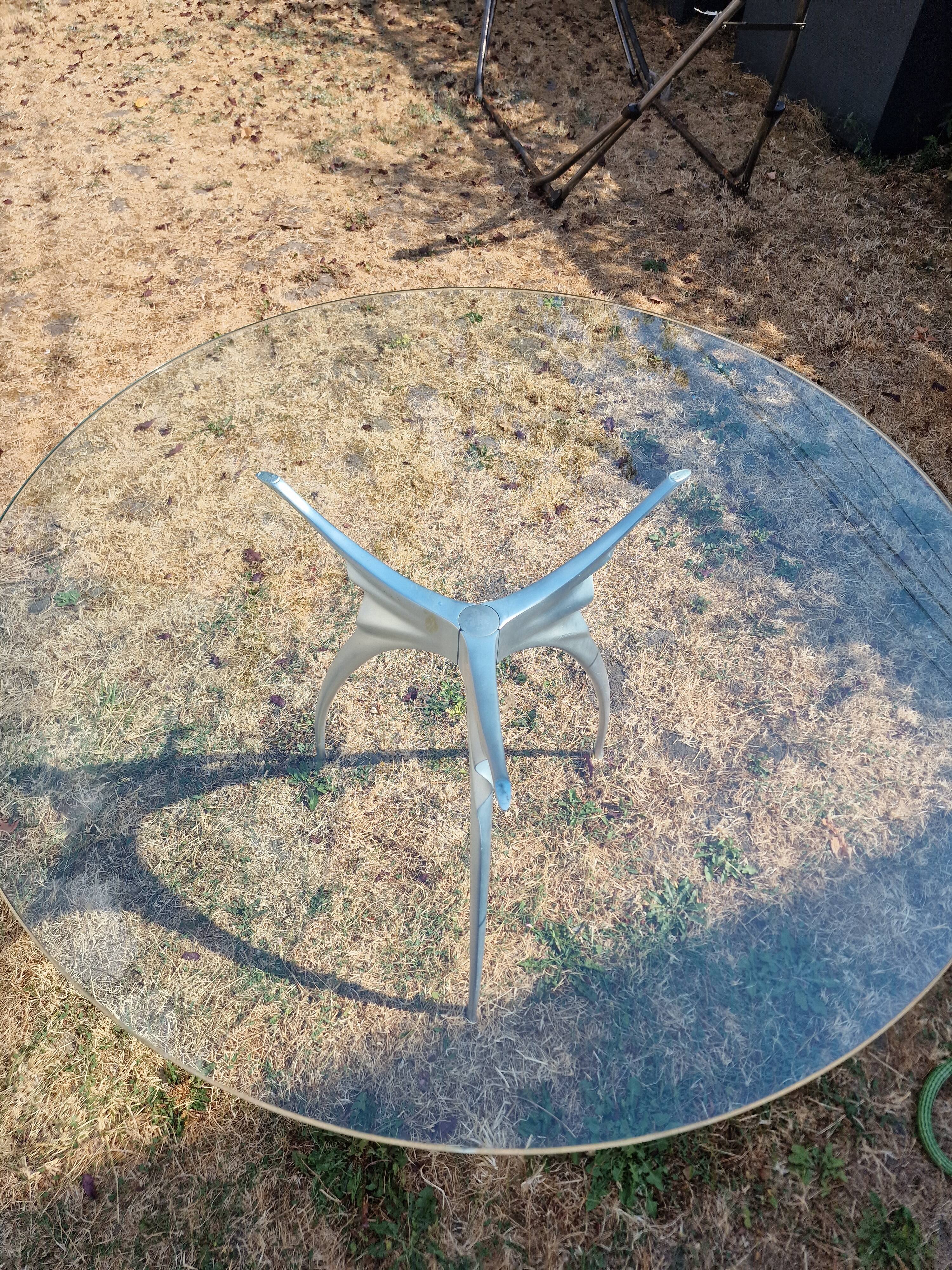 Vintage round table "Errance" - Bernard Dequet