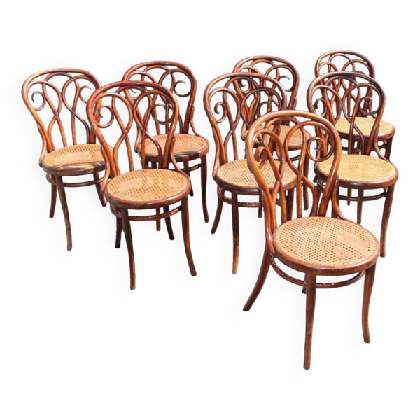 Série de x8 chaises bistrot style Thonet