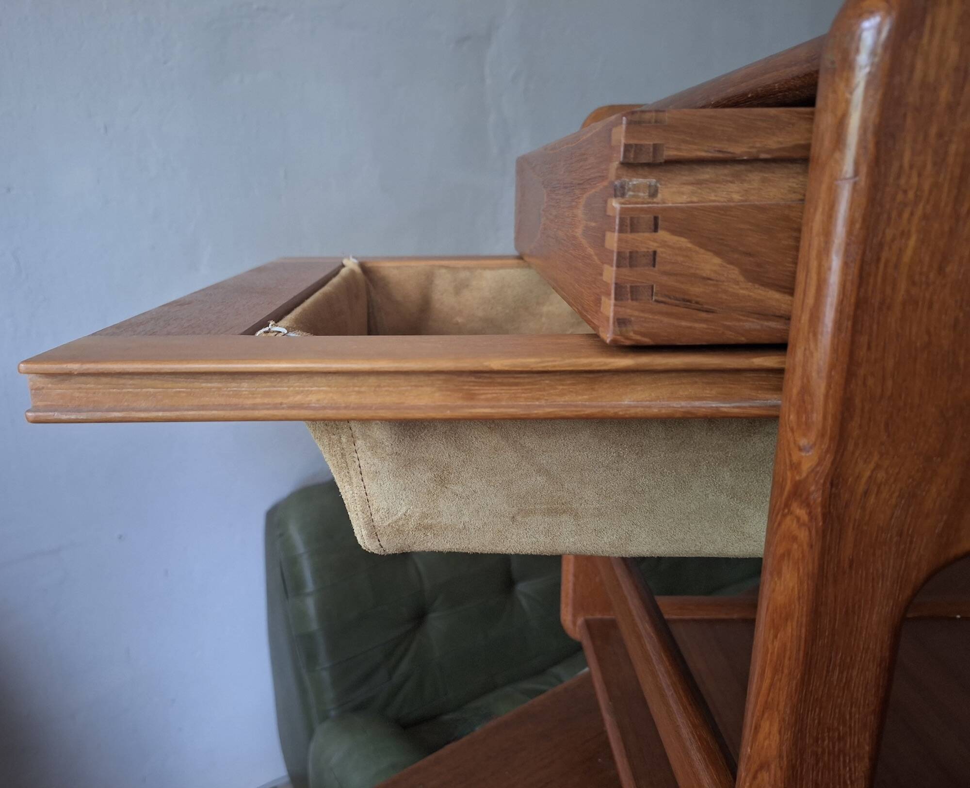 Teak multifunctional bar cart serving trolley, Denmark 1960s
