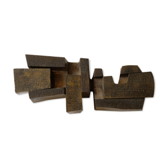 Volume exploded in bronze by Michel Anasse 1970's