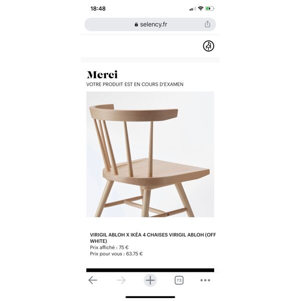 Chaise du designer Virgil Abloh pour Ikea | Selency