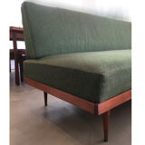 Teak sofa bed, Danish 60-70's
